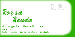 rozsa menda business card